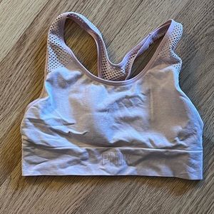 Pink sports bra